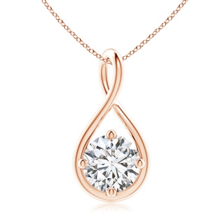 9.1mm HSI2 Solitaire Diamond Twist Bale Pendant in Rose Gold