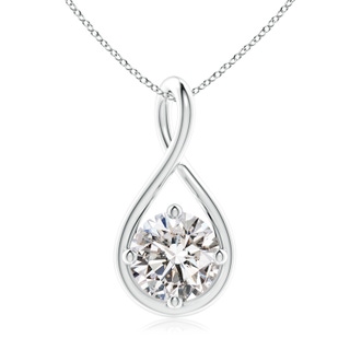 9.1mm IJI1I2 Solitaire Diamond Twist Bale Pendant in P950 Platinum