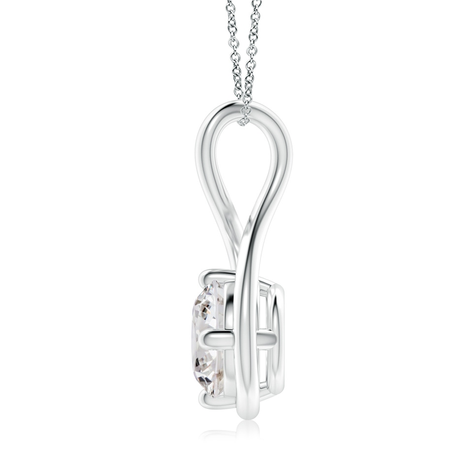 9.1mm IJI1I2 Solitaire Diamond Twist Bale Pendant in P950 Platinum side 199