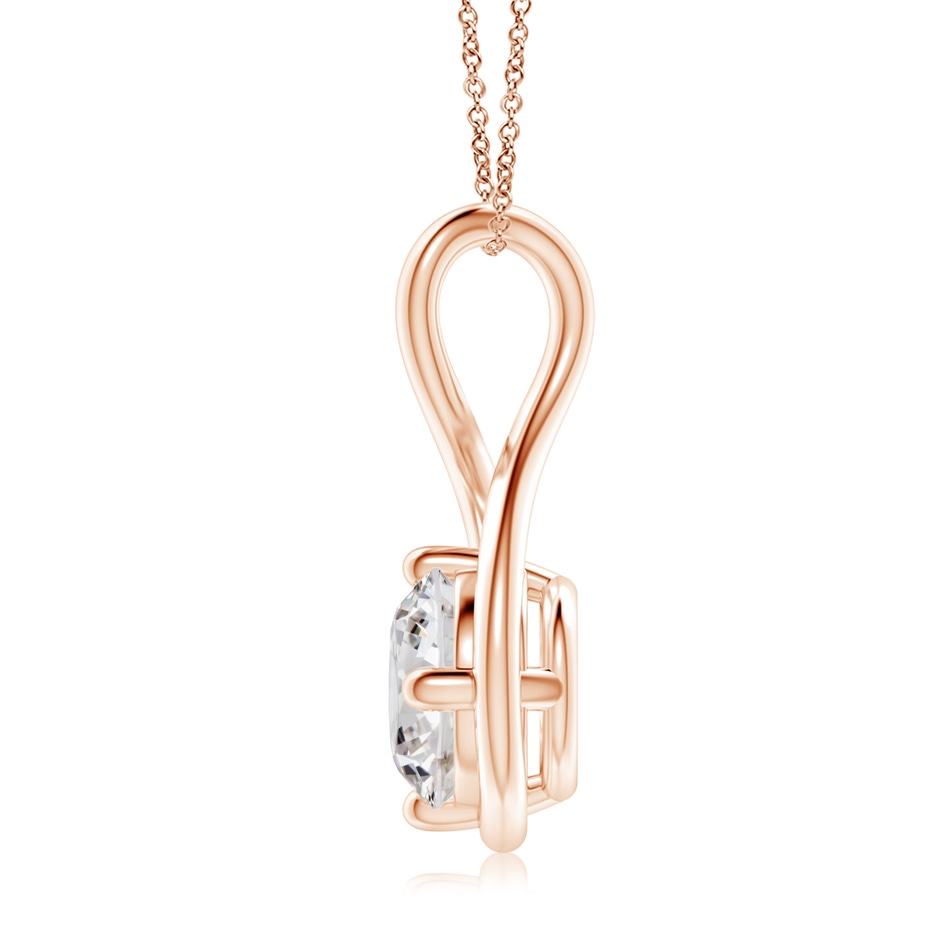9.1mm IJI1I2 Solitaire Diamond Twist Bale Pendant in Rose Gold side 199