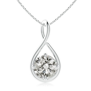 9.1mm KI3 Solitaire Diamond Twist Bale Pendant in P950 Platinum