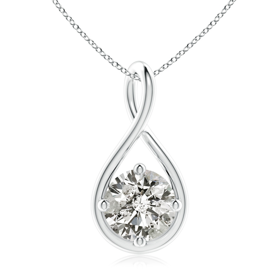 9.1mm KI3 Solitaire Diamond Twist Bale Pendant in P950 Platinum 