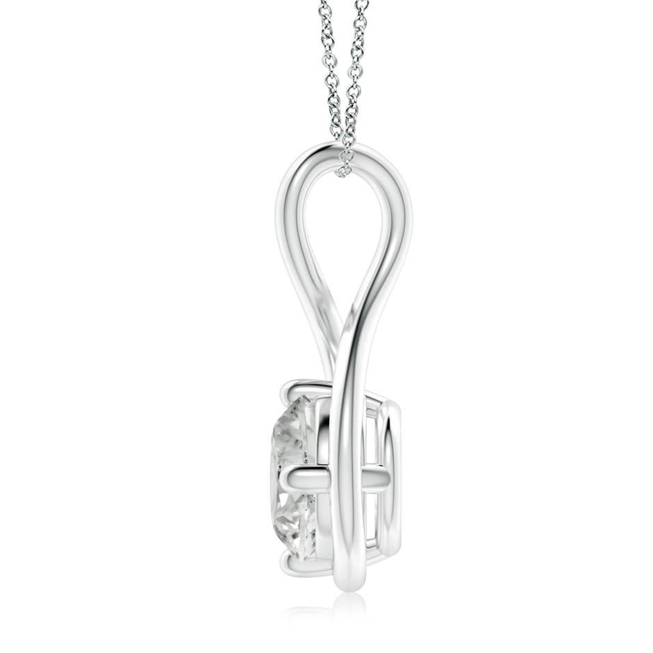 9.1mm KI3 Solitaire Diamond Twist Bale Pendant in P950 Platinum side 199