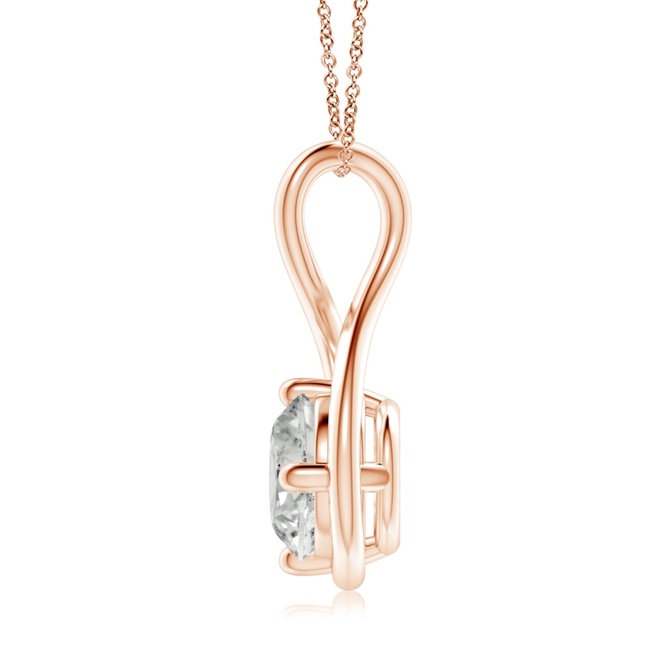 9.1mm KI3 Solitaire Diamond Twist Bale Pendant in Rose Gold side 199
