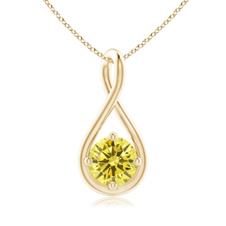 Round Fancy Intense, VS2 Yellow Diamond