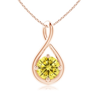 Round Fancy Intense, VS2 Yellow Diamond