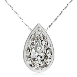 11x7mm KI3 Bezel-Set Pear-Shaped Diamond Solitaire Pendant in P950 Platinum