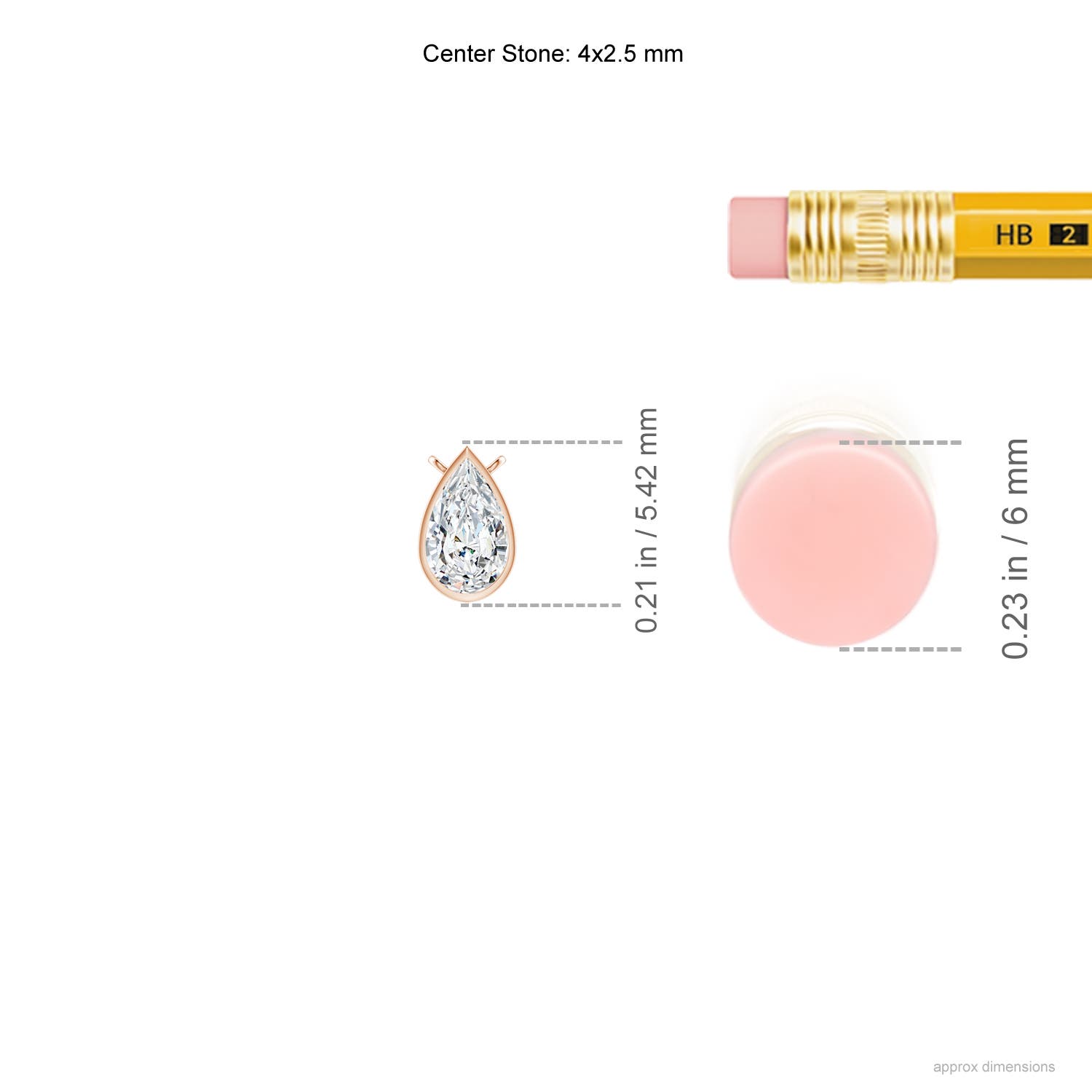 G, VS2 / 0.1 CT / 14 KT Rose Gold