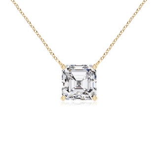 3.5mm HSI2 Asscher-Cut Diamond Solitaire Pendant in Yellow Gold