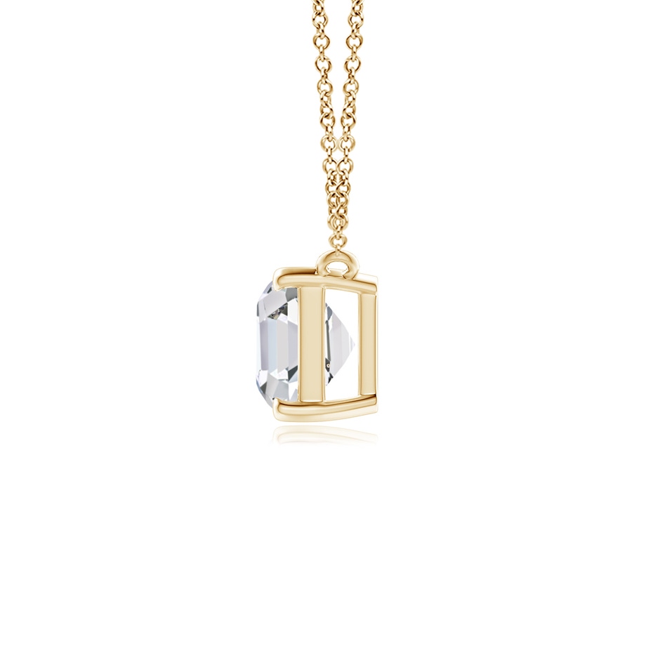 3.5mm HSI2 Asscher-Cut Diamond Solitaire Pendant in Yellow Gold side 199