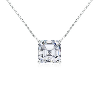 5.1mm GVS2 Asscher-Cut Diamond Solitaire Pendant in P950 Platinum