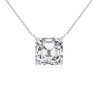 7mm HSI2 Asscher-Cut Diamond Solitaire Pendant in P950 Platinum