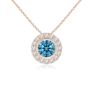 Round Fancy Intense, VS2 Blue Diamond