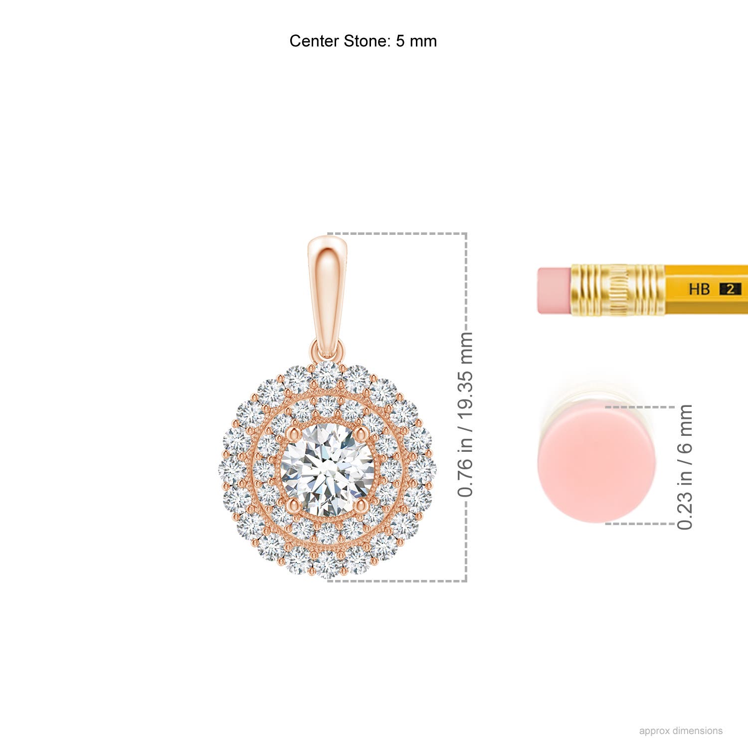 G, VS2 / 0.99 CT / 14 KT Rose Gold