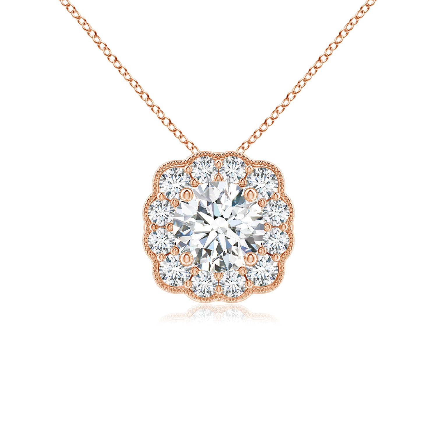 G, VS2 / 0.58 CT / 14 KT Rose Gold