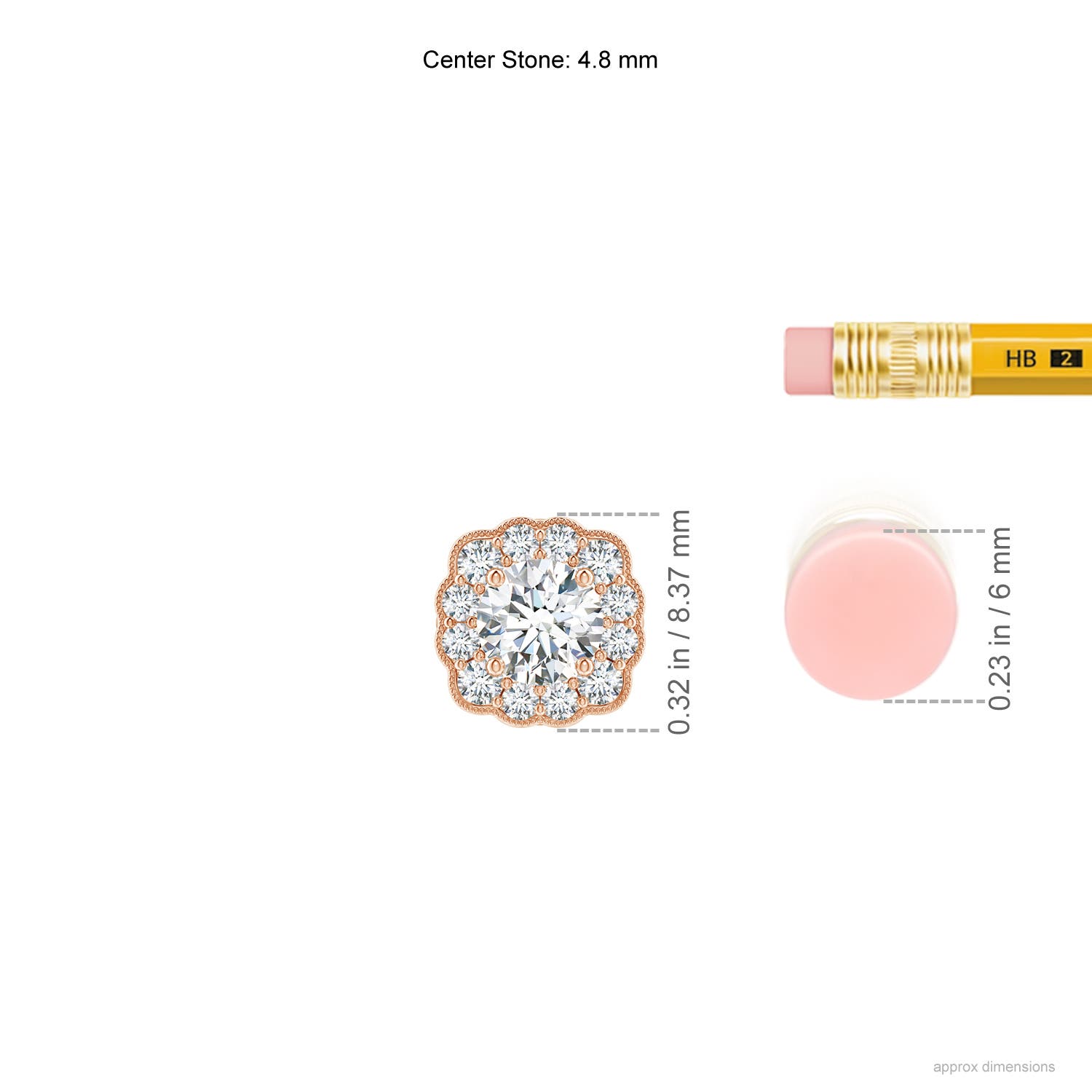 G, VS2 / 0.58 CT / 14 KT Rose Gold