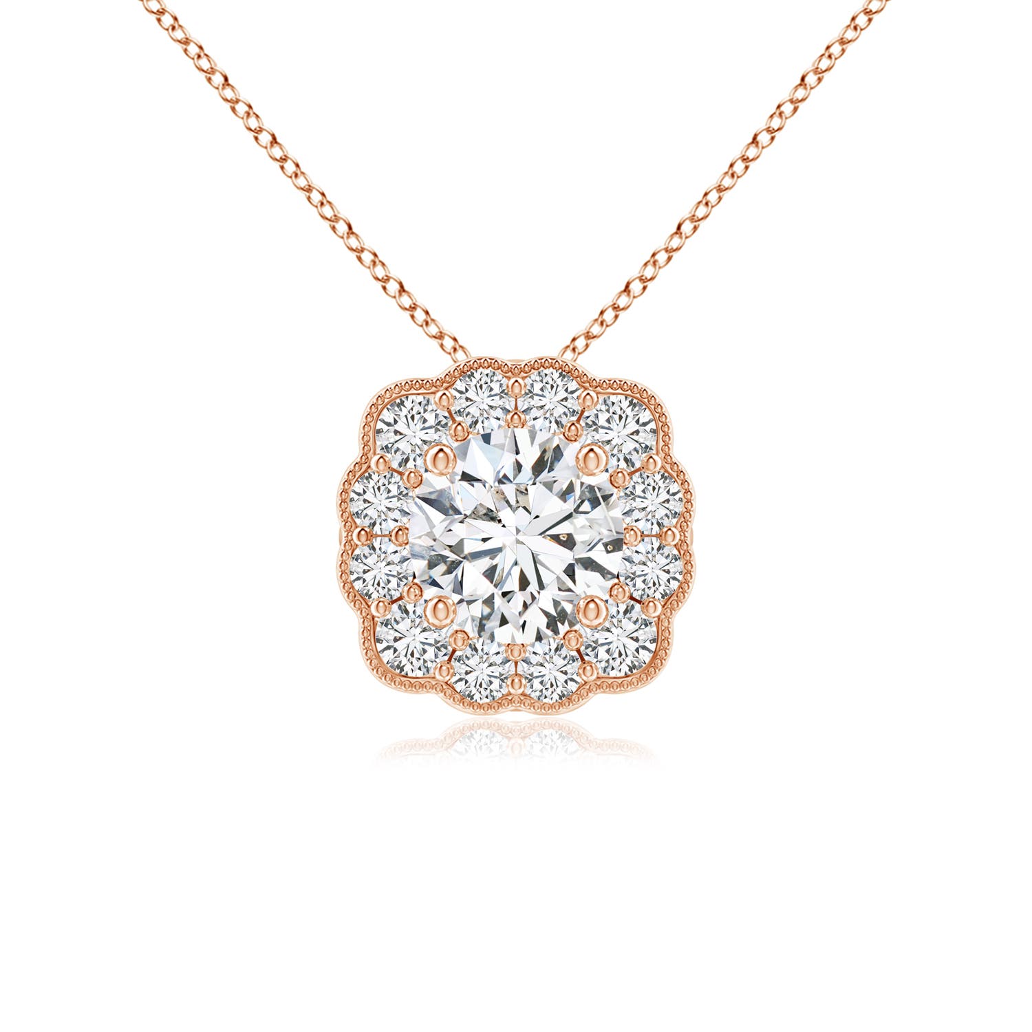 H, SI2 / 0.58 CT / 14 KT Rose Gold