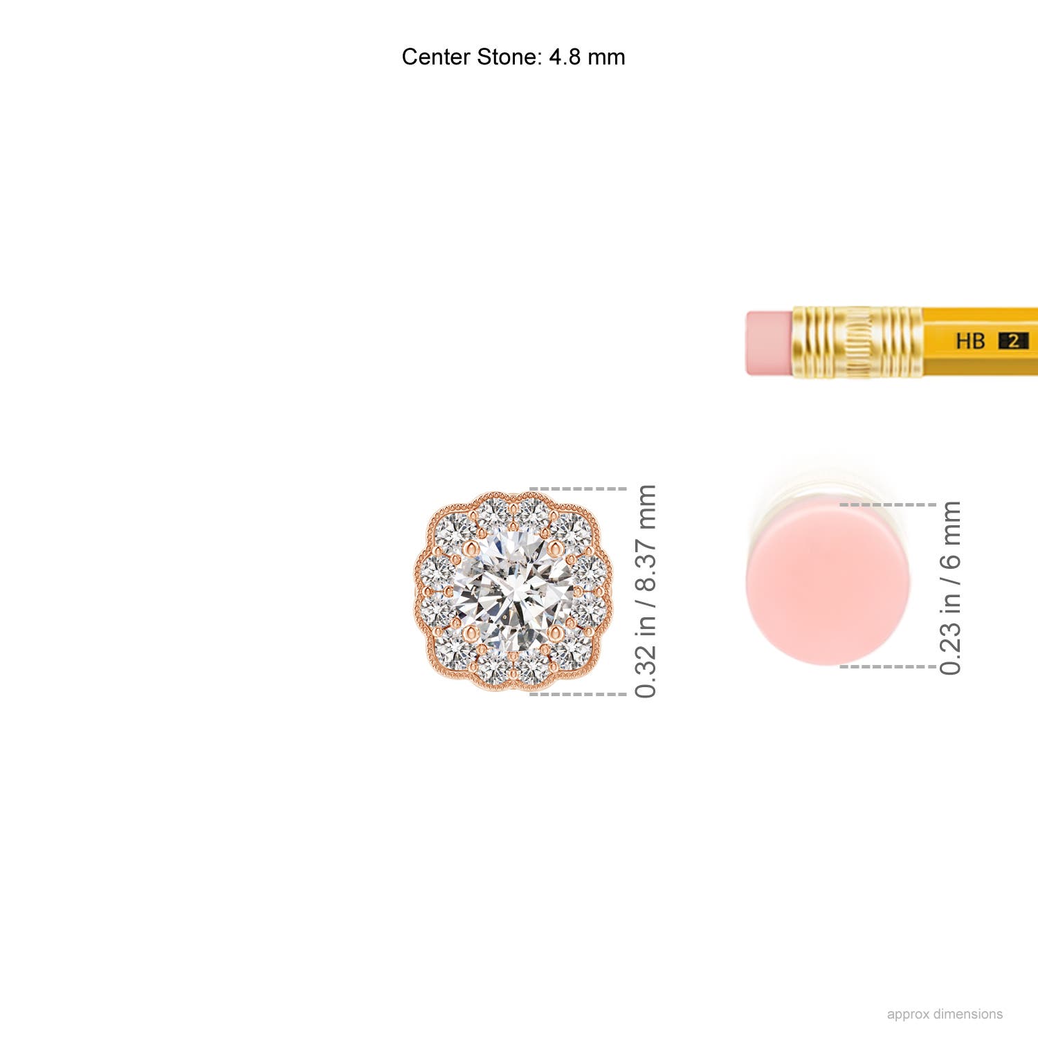 I-J, I1-I2 / 0.58 CT / 14 KT Rose Gold