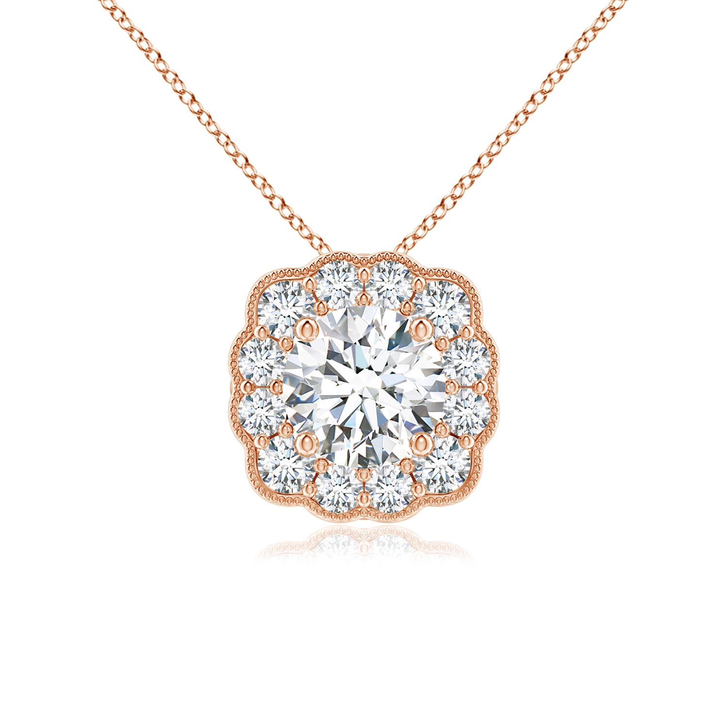 G, VS2 / 0.77 CT / 14 KT Rose Gold