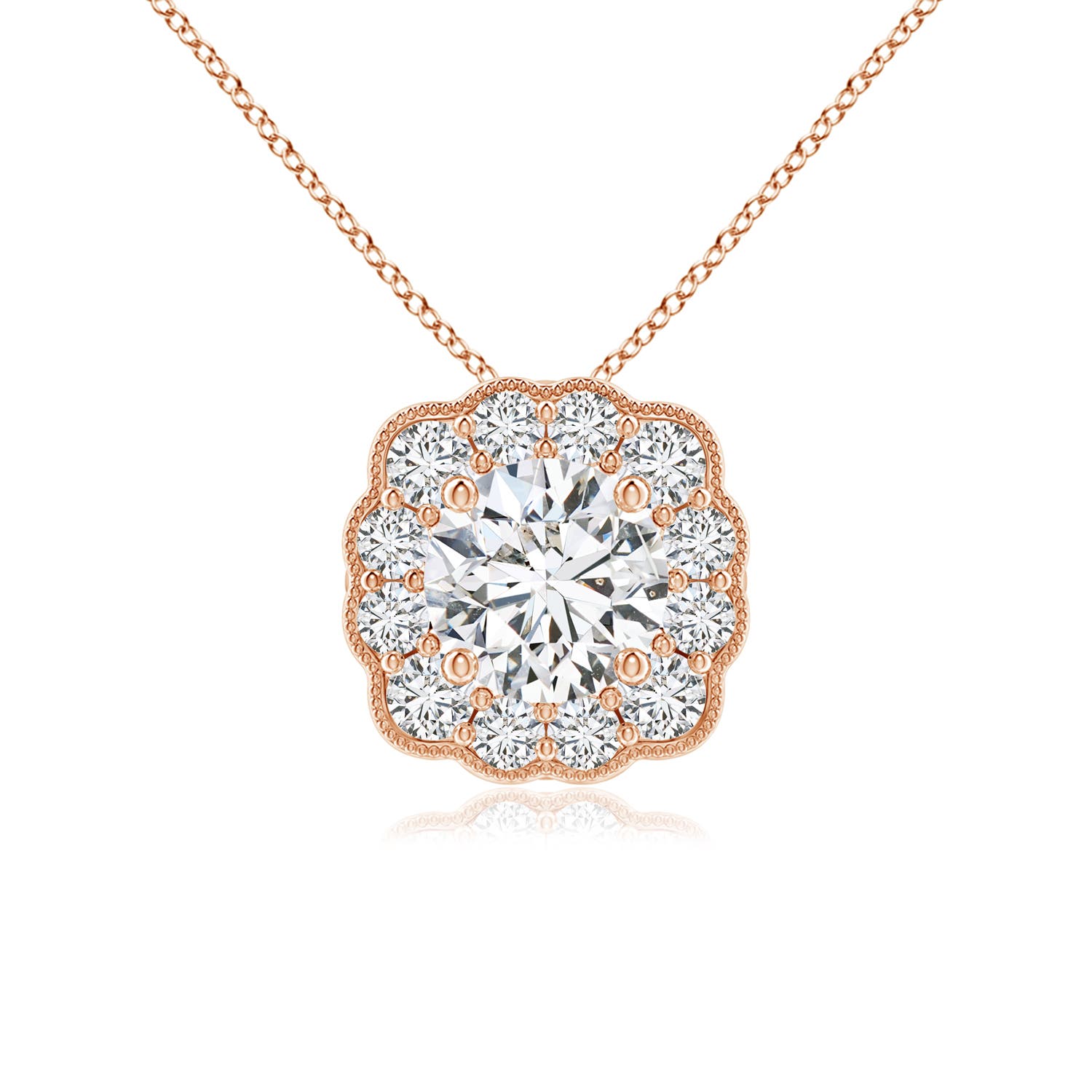 H, SI2 / 0.77 CT / 14 KT Rose Gold