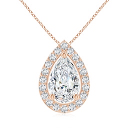 Halo Rose Gold Diamond Necklaces and Pendants