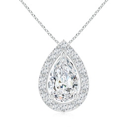 Halo White Gold Diamond Necklaces and Pendants