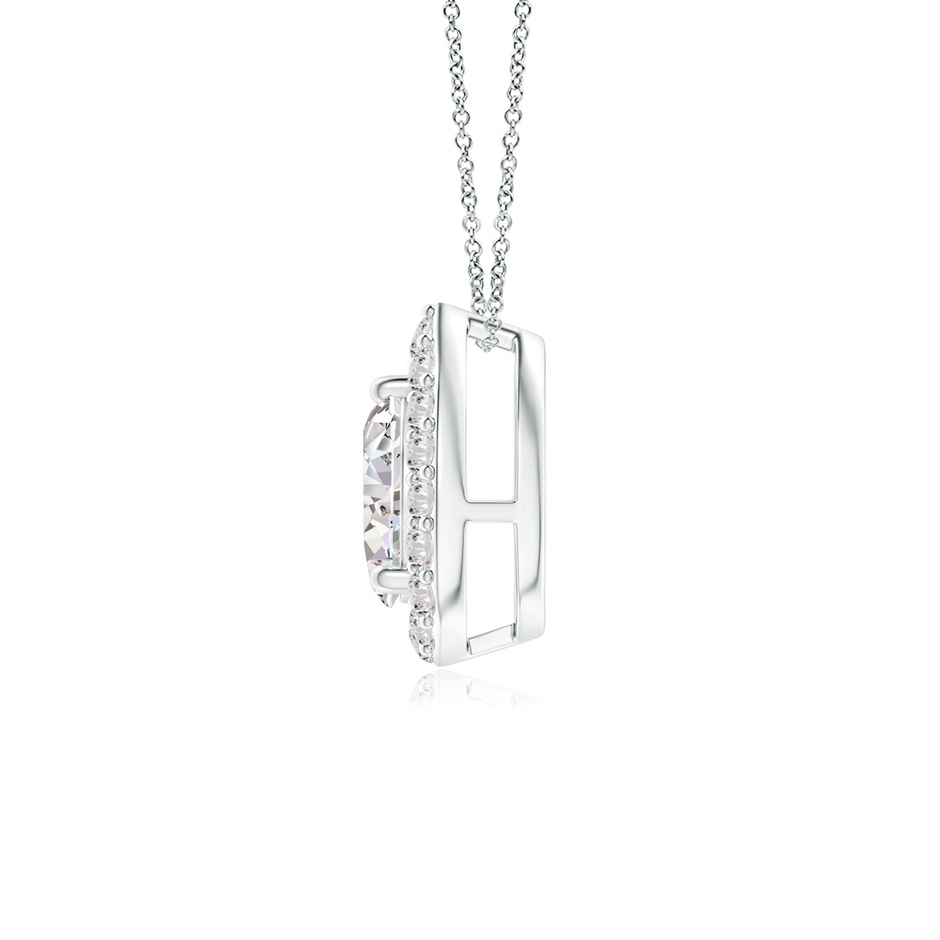 4x2.5mm IJI1I2 Pear Diamond Solitaire Floating Halo Pendant in White Gold side 199