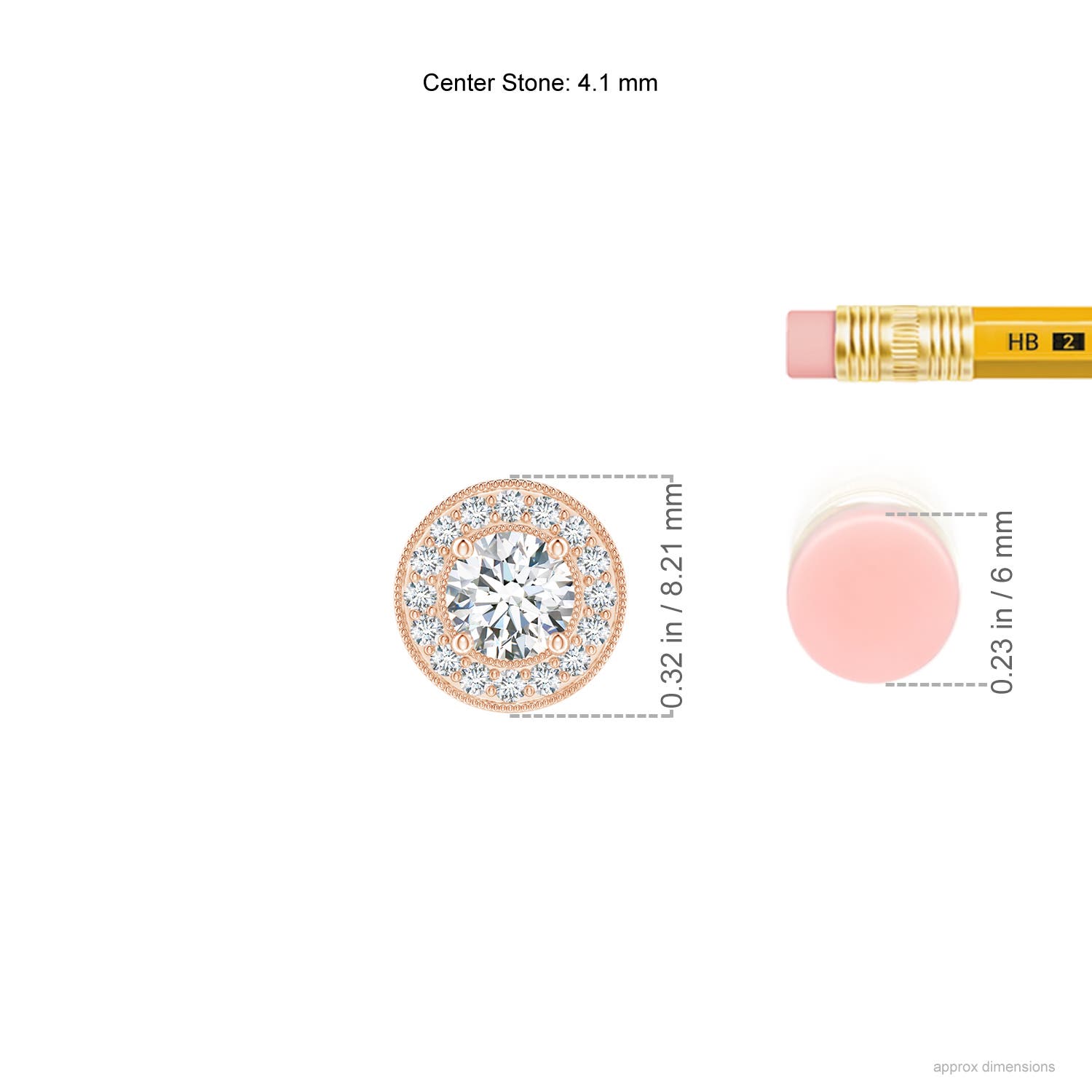 G, VS2 / 0.33 CT / 14 KT Rose Gold