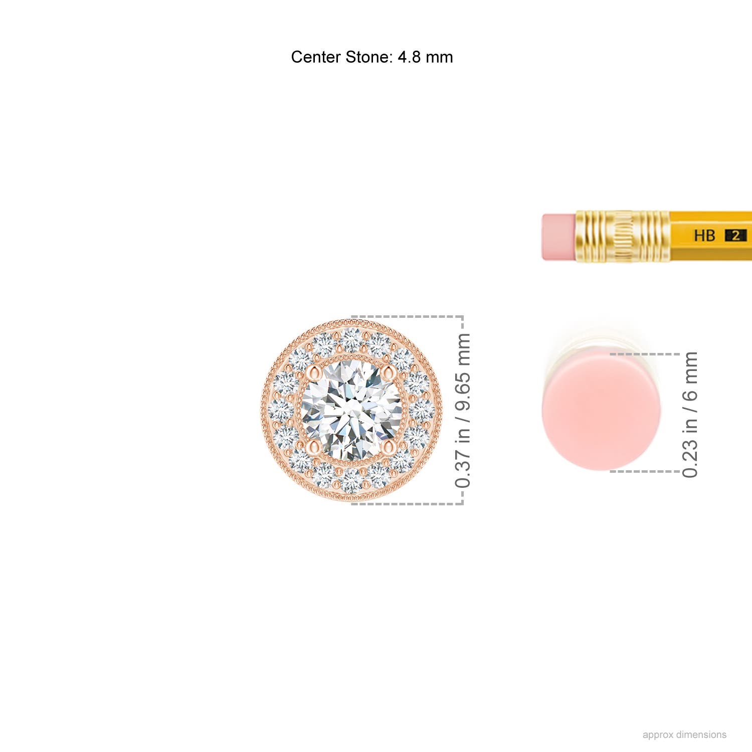 G, VS2 / 0.51 CT / 14 KT Rose Gold