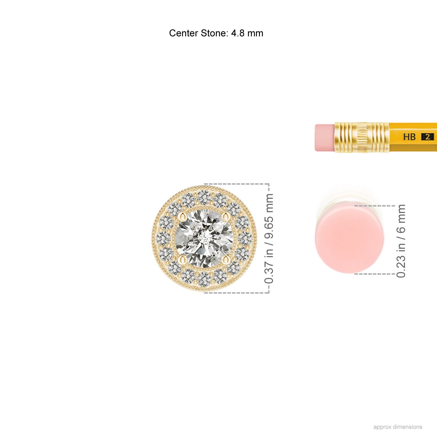 K, I3 / 0.51 CT / 14 KT Yellow Gold