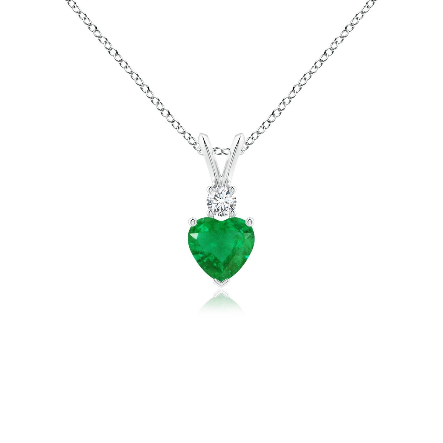 AA - Emerald / 0.44 CT / 14 KT White Gold