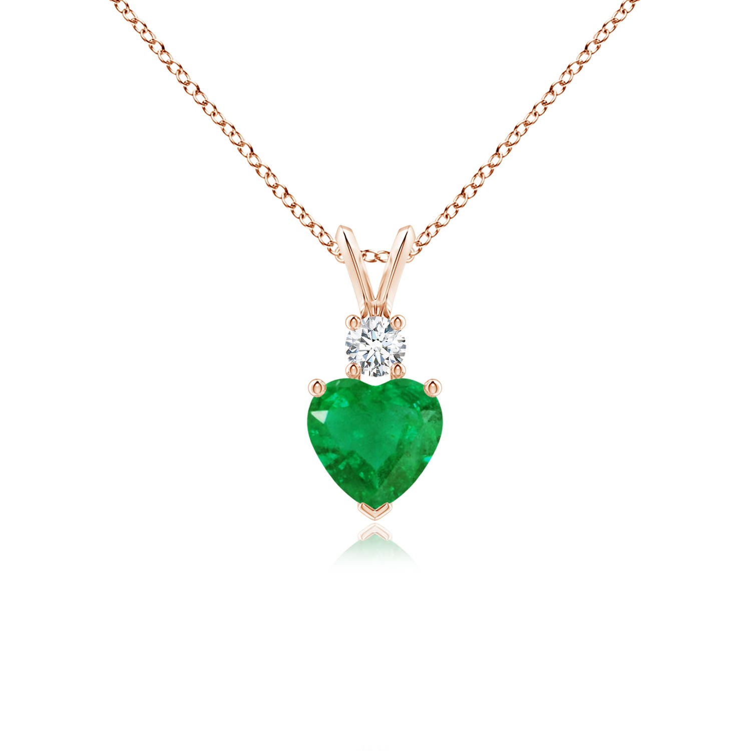 AA - Emerald / 0.68 CT / 14 KT Rose Gold