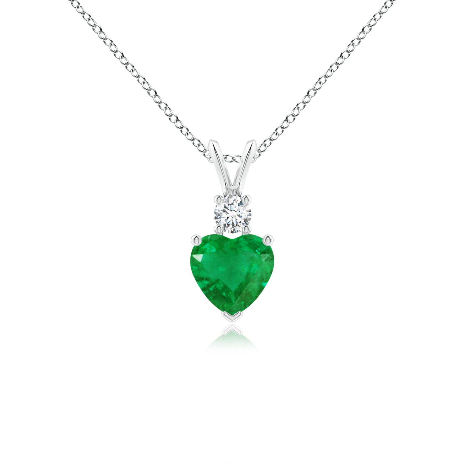 AA - Emerald / 0.68 CT / 14 KT White Gold