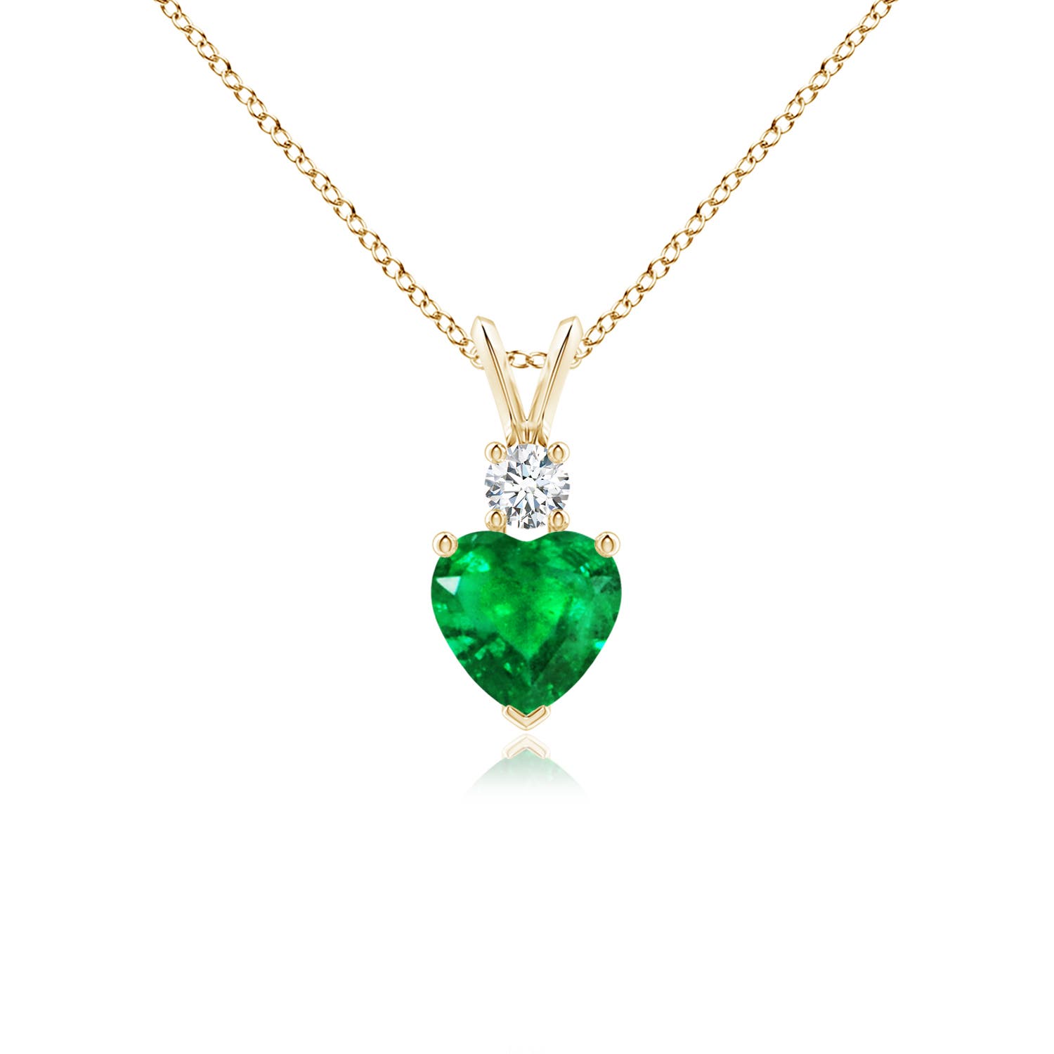 AAA - Emerald / 0.68 CT / 14 KT Yellow Gold