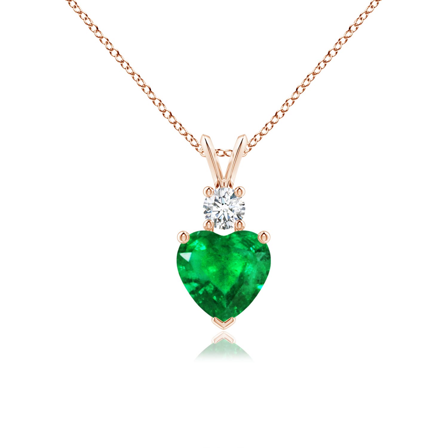 AAA - Emerald / 1.35 CT / 14 KT Rose Gold