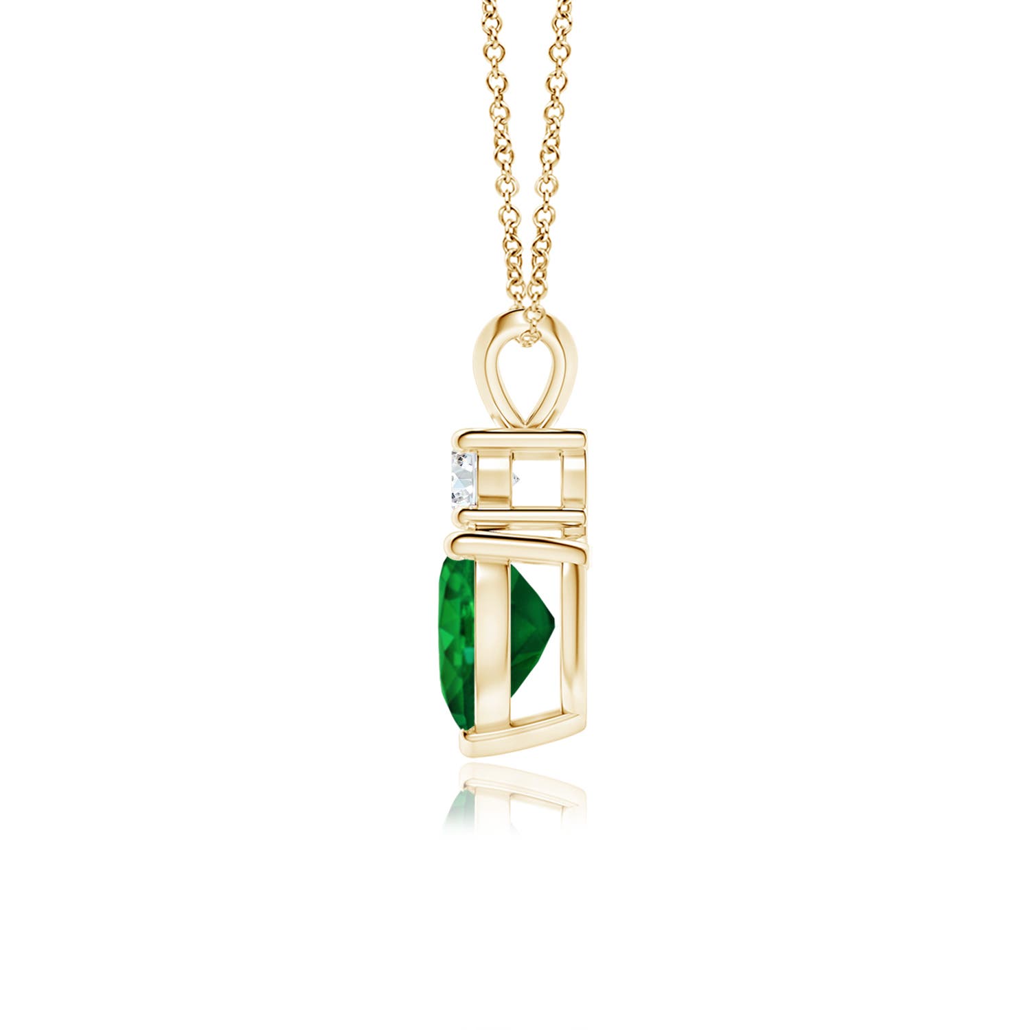 AAAA - Emerald / 1.35 CT / 14 KT Yellow Gold