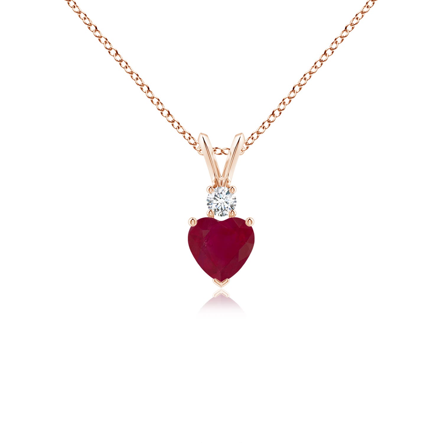 A - Ruby / 0.59 CT / 14 KT Rose Gold
