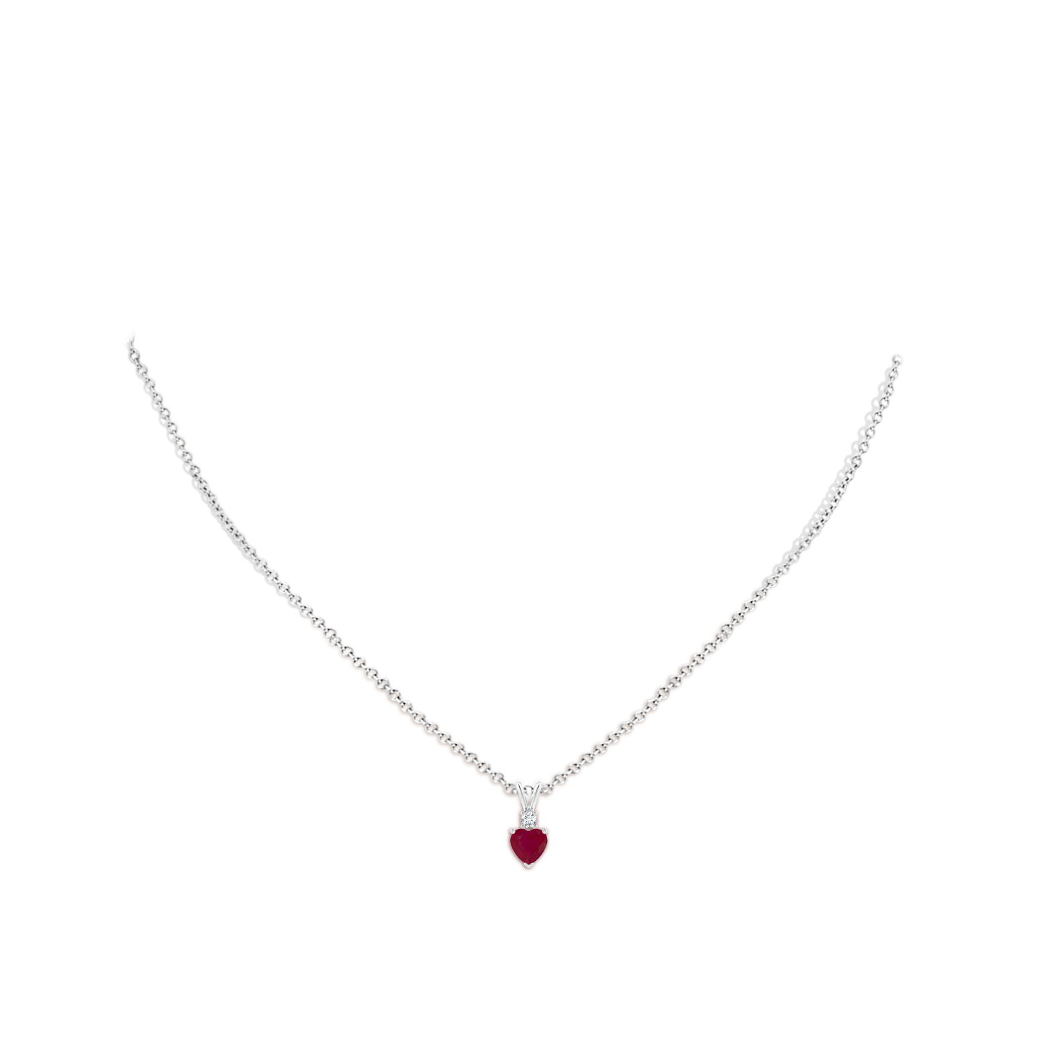 A - Ruby / 0.59 CT / 14 KT White Gold