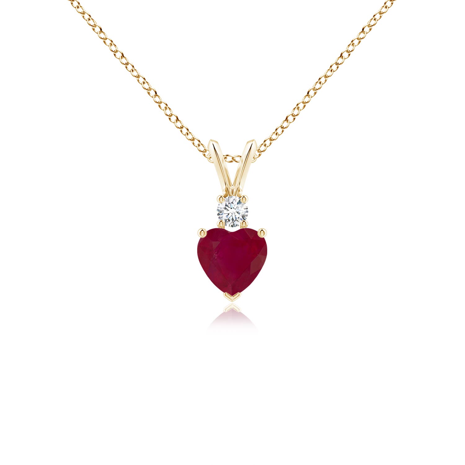 A - Ruby / 0.59 CT / 14 KT Yellow Gold