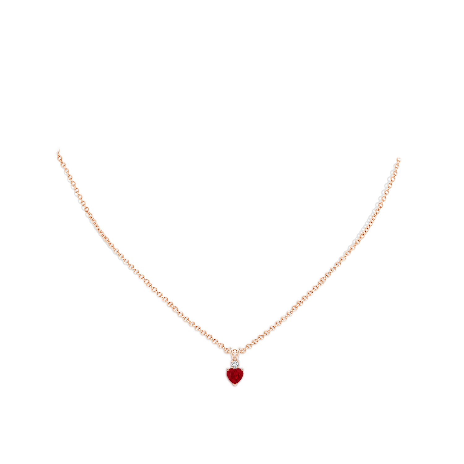 AAA - Ruby / 0.59 CT / 14 KT Rose Gold
