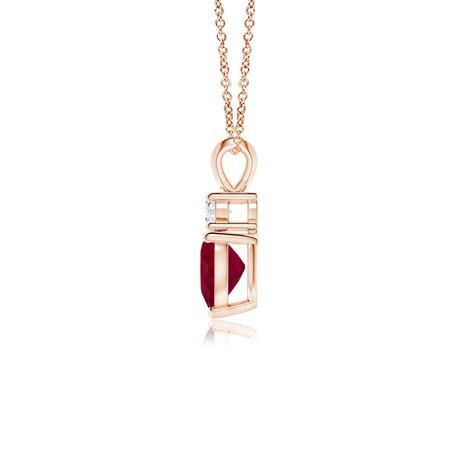 A - Ruby / 0.88 CT / 14 KT Rose Gold