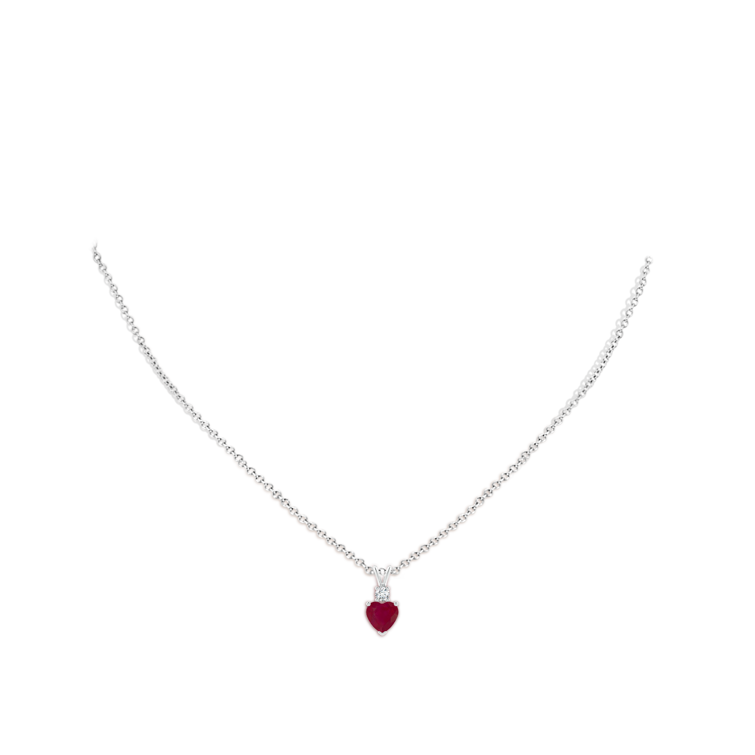 A - Ruby / 0.88 CT / 14 KT White Gold