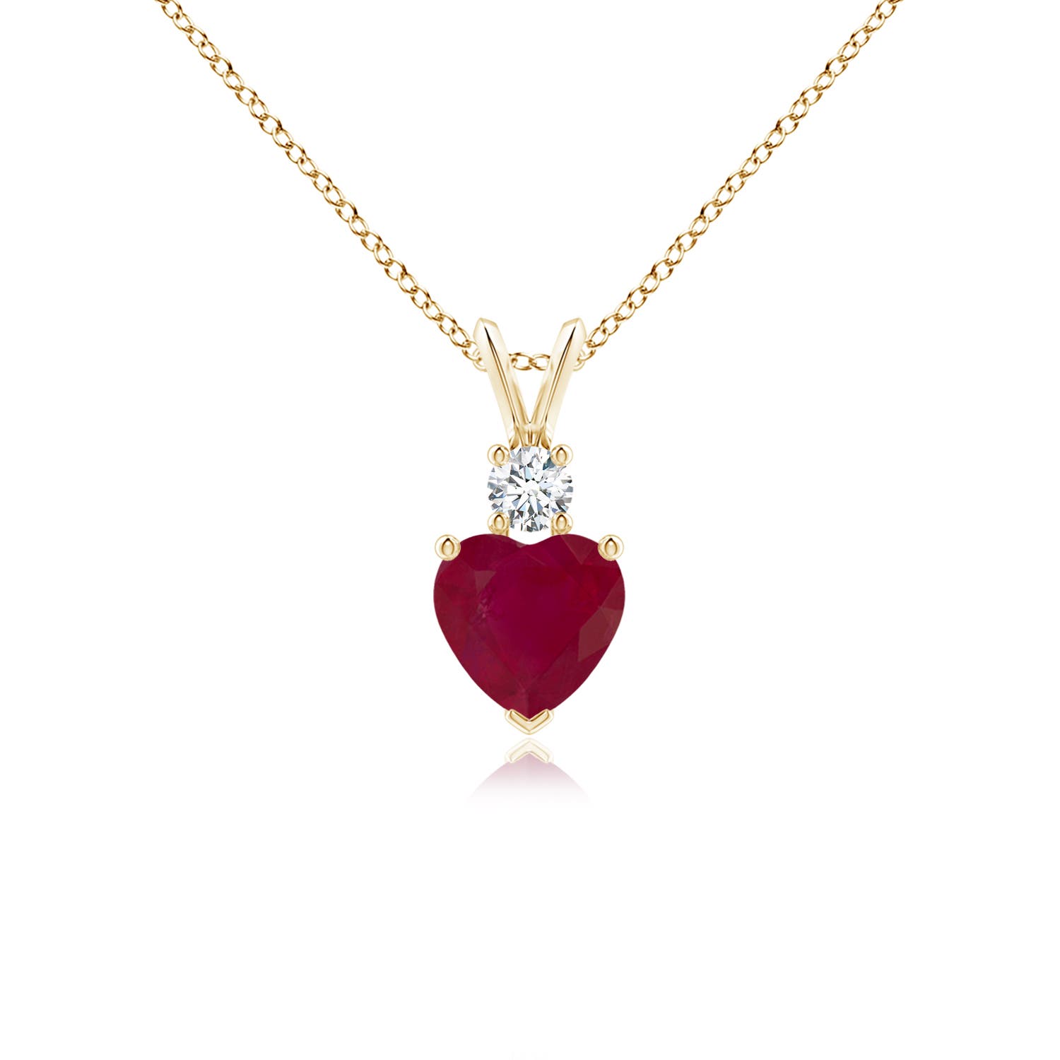 A - Ruby / 0.88 CT / 14 KT Yellow Gold