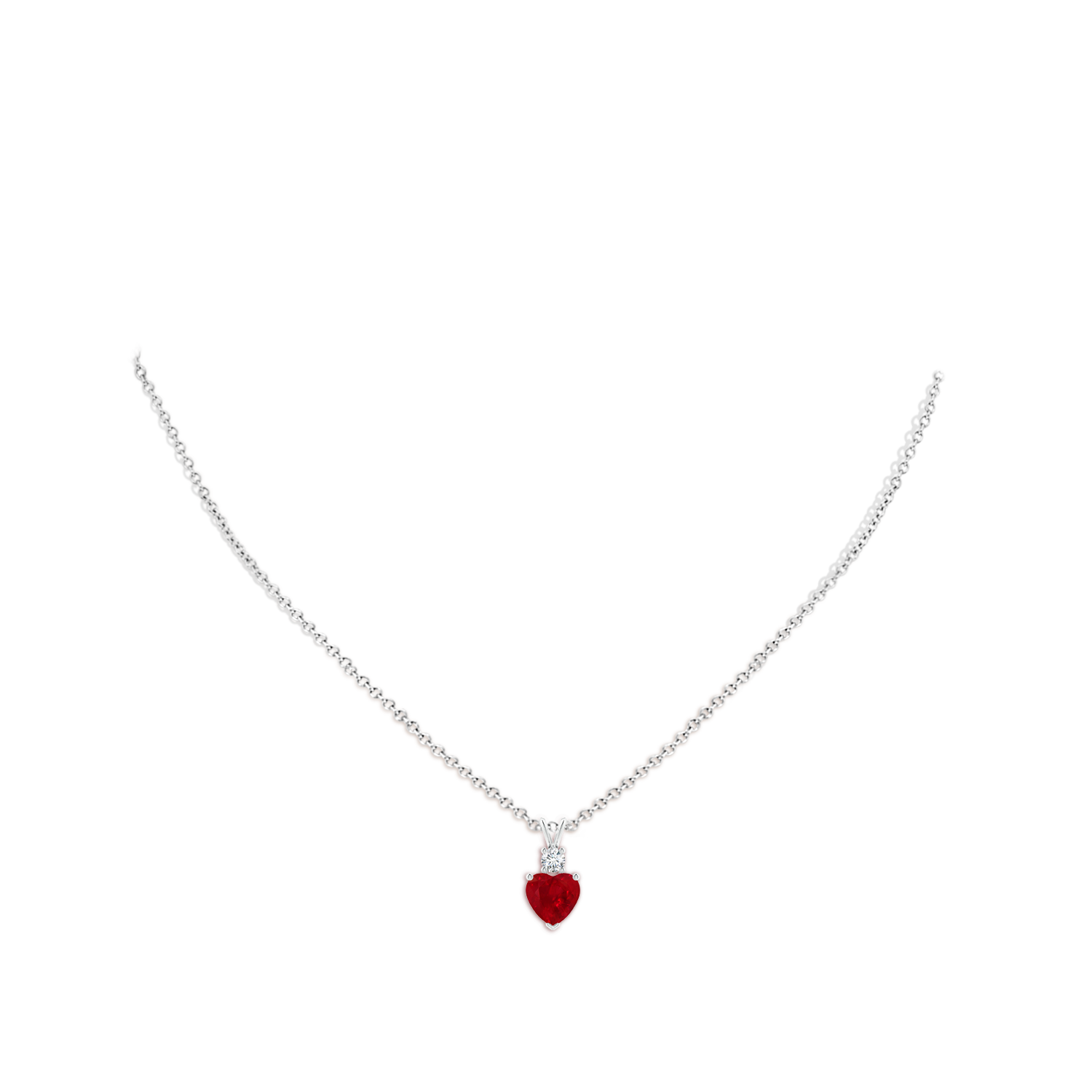 AAA - Ruby / 1.8 CT / 14 KT White Gold