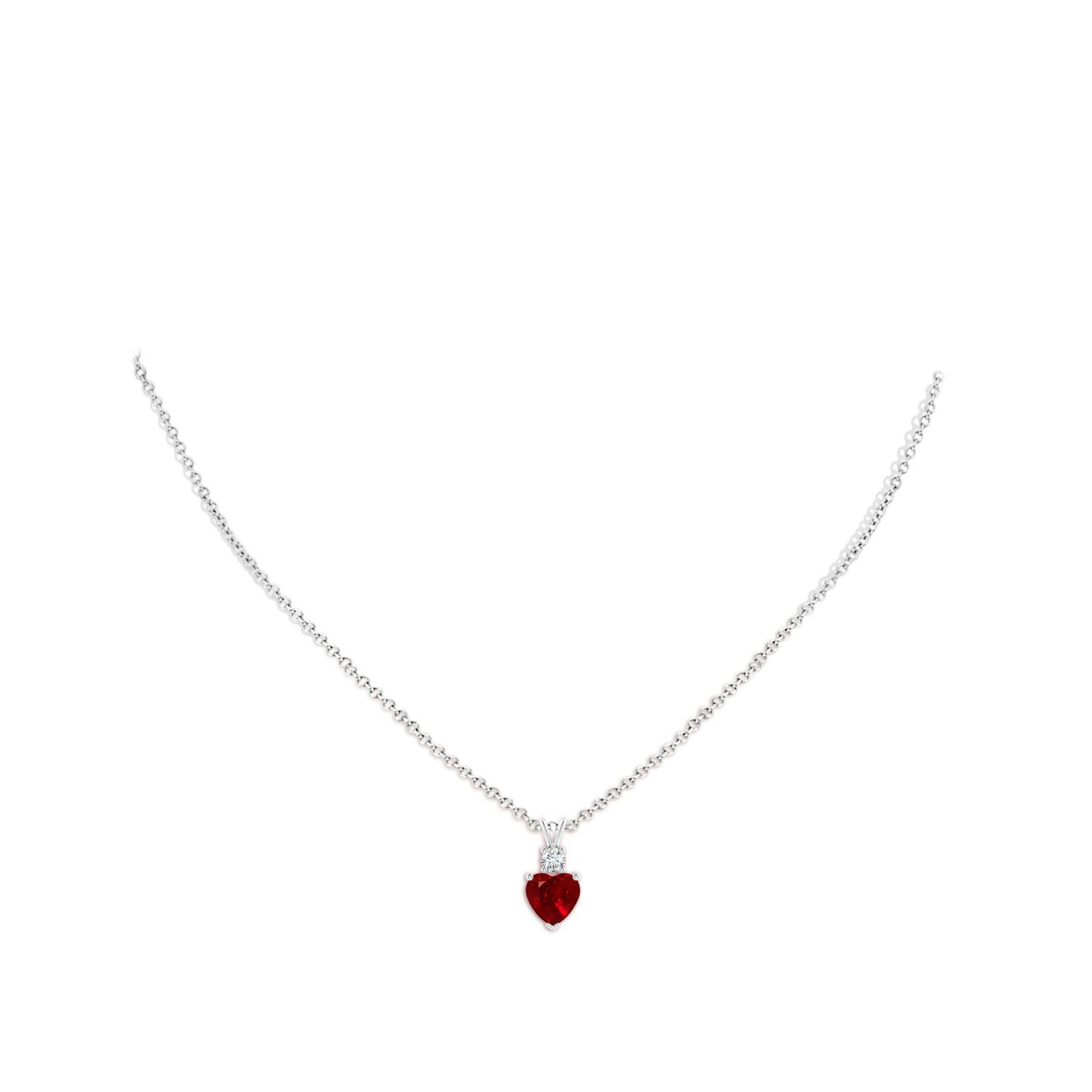 AAAA - Ruby / 1.8 CT / 14 KT White Gold