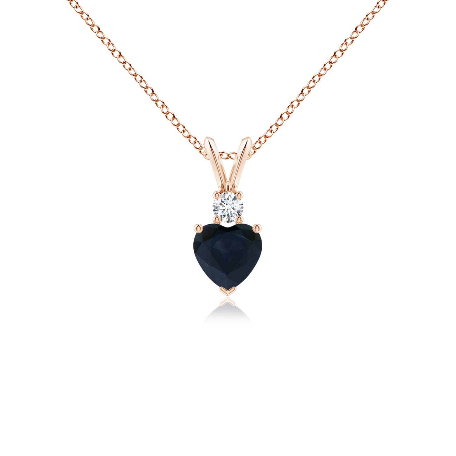 A - Blue Sapphire / 0.52 CT / 14 KT Rose Gold