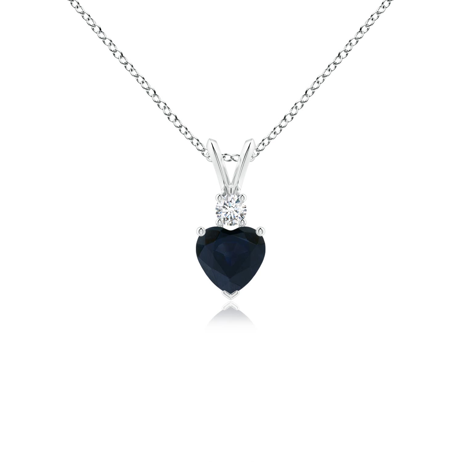 A - Blue Sapphire / 0.52 CT / 14 KT White Gold