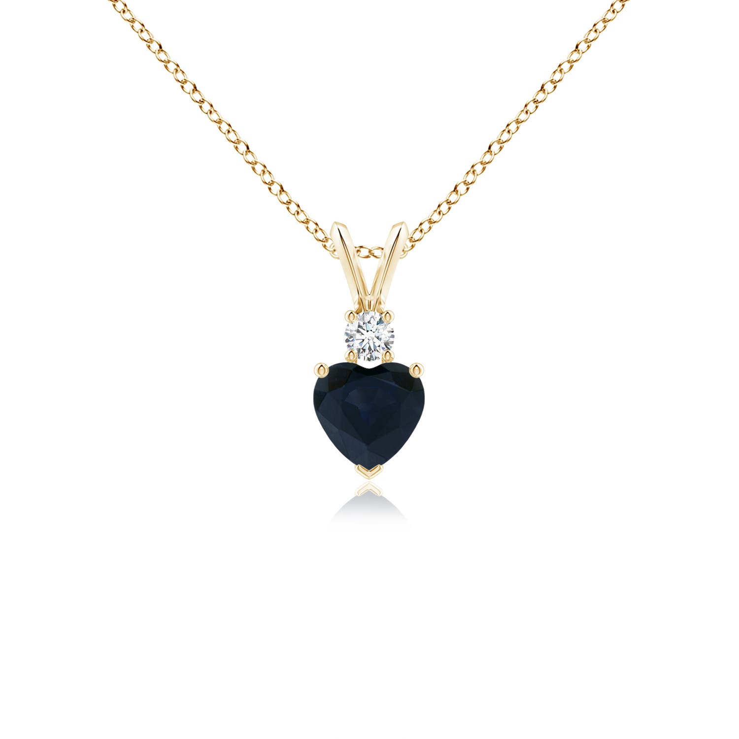 A - Blue Sapphire / 0.52 CT / 14 KT Yellow Gold