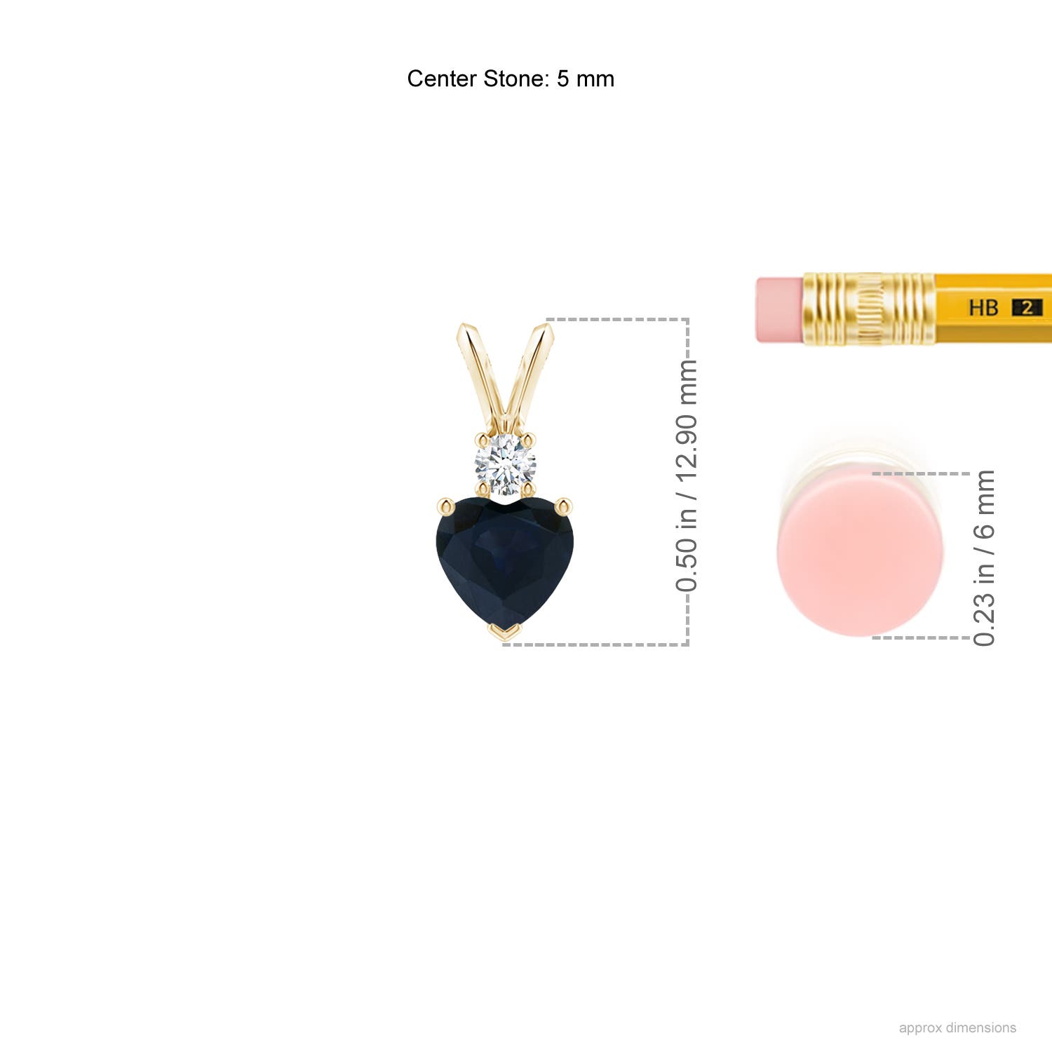 A - Blue Sapphire / 0.52 CT / 14 KT Yellow Gold