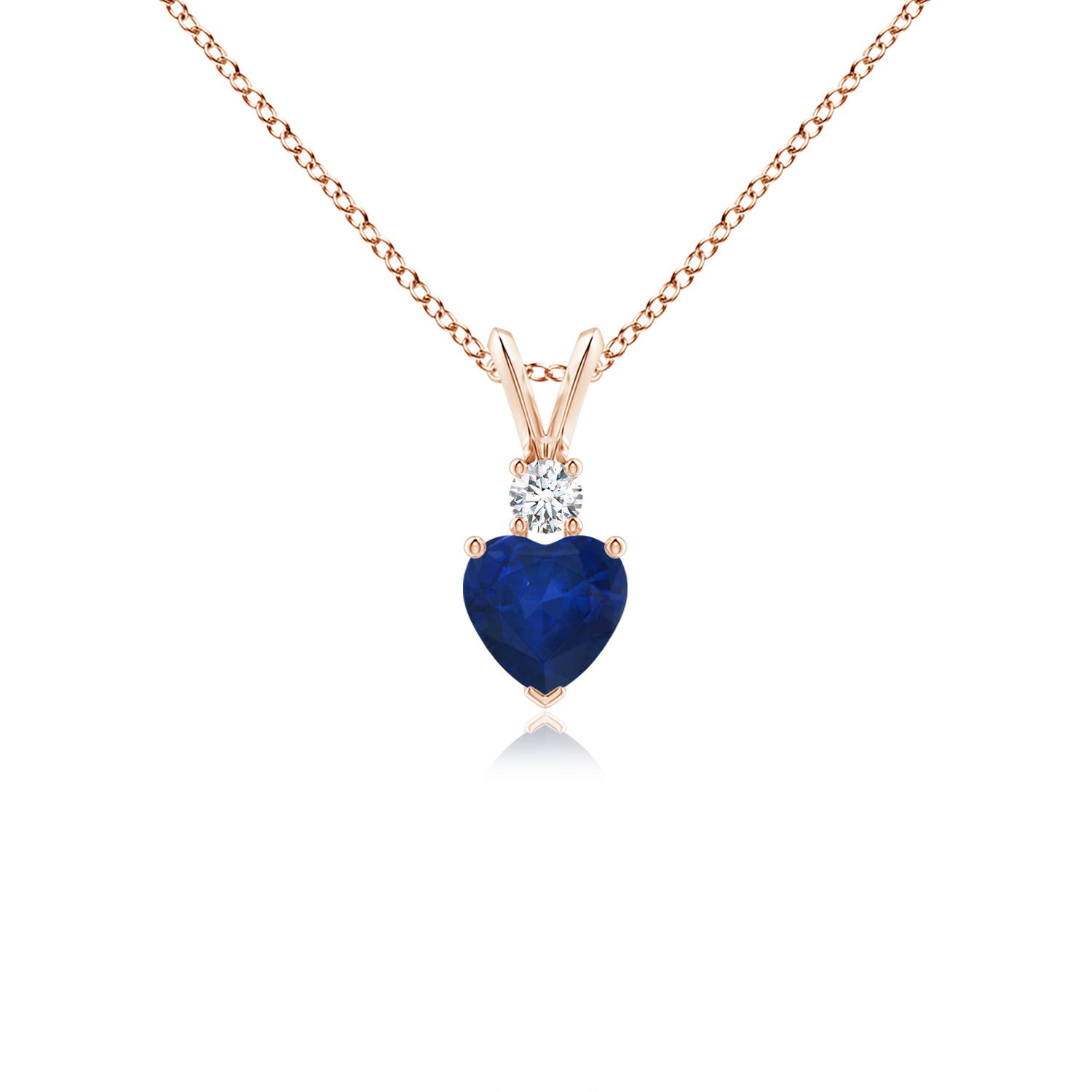 AA - Blue Sapphire / 0.52 CT / 14 KT Rose Gold